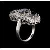Image 3 : 7.38 ctw Fancy Black Diamond Ring - 14KT White Gold