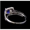 Image 3 : 1.31 ctw Tanzanite and Diamond Ring - 14KT White Gold