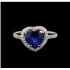 Image 2 : 2.46 ctw Sapphire and Diamond Ring - 18KT White Gold