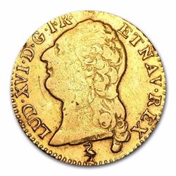 1787-A France Gold Louis D'or  230 Years Old.  .2255 oz actual Gold weight.