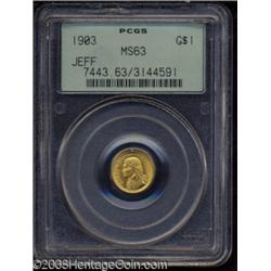 1903 G$1 Louisiana Purchase/Jefferson MS63 PCGS.