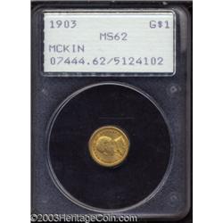 1903 G$1 Louisiana Purchase/McKinley MS62 PCGS.