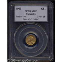 1903 G$1 Louisiana Purchase/McKinley MS63 PCGS.
