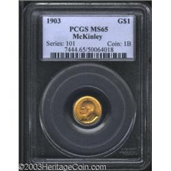 1903 G$1 Louisiana Purchase/McKinley MS65 PCGS.