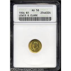 1904 G$1 Lewis and Clark AU58 ANACS.