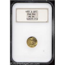 1915-S G$1 Panama-Pacific Gold Dollar MS64 NGC.