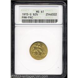 1915-S $2 1/2 Panama-Pacific Quarter Eagle MS61 ANACS.