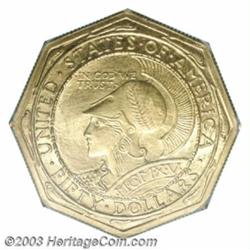 1915-S $50 Panama-Pacific 50 Dollar Octagonal MS62 PCGS.