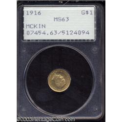 1916 G$1 McKinley MS63 PCGS.