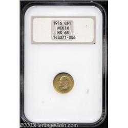 1916 G$1 McKinley MS63 NGC.