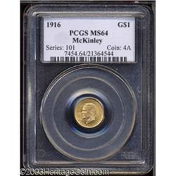 1916 G$1 McKinley MS64 PCGS.
