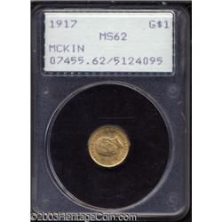 1917 G$1 McKinley MS62 PCGS.