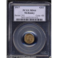 1917 G$1 McKinley MS64 PCGS.