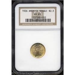 1926 $2 1/2 Sesquicentennial MS63 NGC.