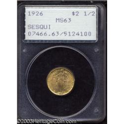 1926 $2 1/2 Sesquicentennial MS63 PCGS.