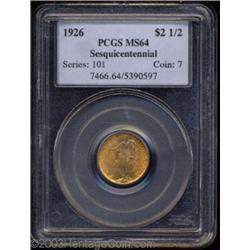 1926 $2 1/2 Sesquicentennial MS64 PCGS.
