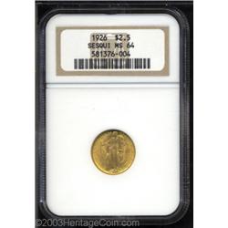 1926 $2 1/2 Sesquicentennial MS64 NGC.