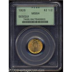 1926 $2 1/2 Sesquicentennial MS64 PCGS.