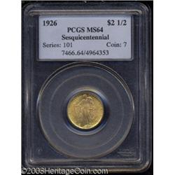 1926 $2 1/2 Sesquicentennial MS64 PCGS.