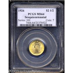 1926 $2 1/2 Sesquicentennial MS64 PCGS.
