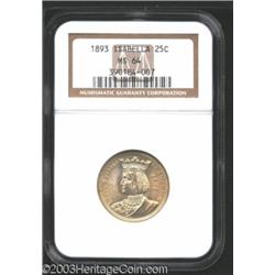 1893 25C Isabella Quarter MS64 NGC.