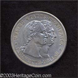 1900 $1 Lafayette Dollar AU58 Cleaned Uncertified.