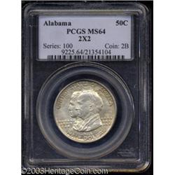 1921 50C Alabama 2x2 MS64 PCGS.