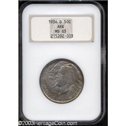 1936-D 50C Arkansas MS65 NGC.