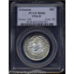1936-D 50C Arkansas MS66 PCGS.
