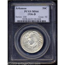 1936-D 50C Arkansas MS66 PCGS.
