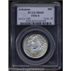 1936-S 50C Arkansas MS65 PCGS.