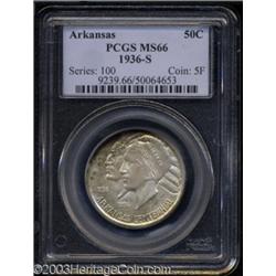 1936-S 50C Arkansas MS66 PCGS.