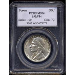 1935/34 50C Boone MS66 PCGS.