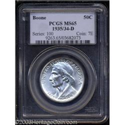 1935/34-D 50C Boone MS65 PCGS.