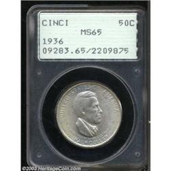 1936 50C Cincinnati MS65 PCGS.