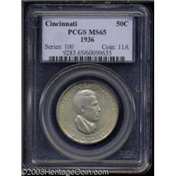 1936 50C Cincinnati MS65 PCGS.