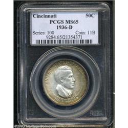 1936-D 50C Cincinnati MS65 PCGS.