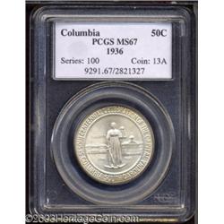 1936 50C Columbia MS67 PCGS.