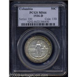 1936-D 50C Columbia MS66 PCGS.