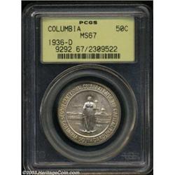 1936-D 50C Columbia MS67 PCGS.