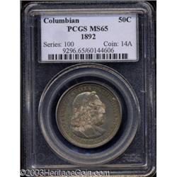 1892 50C Columbian MS65 PCGS.