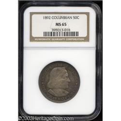 1892 50C Columbian MS65 NGC.