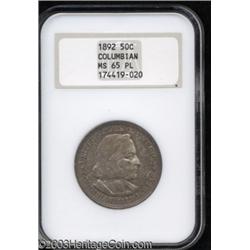 1892 50C Columbian MS65 Prooflike NGC.