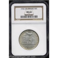 1936 50C Delaware MS64 NGC.