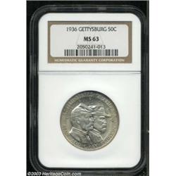 1936 50C Gettysburg MS63 NGC.