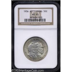 1936 50C Gettysburg MS65 NGC.