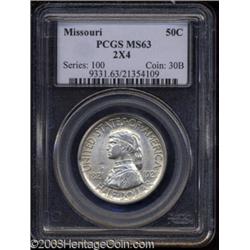1921 50C Missouri 2x4 MS63 PCGS.
