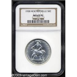 1938 50C New Rochelle MS65 Prooflike NGC.