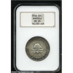 1936 50C Norfolk MS65 NGC.