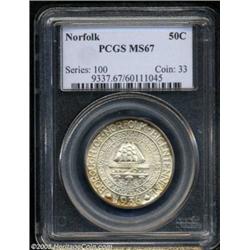 1936 50C Norfolk MS67 PCGS.